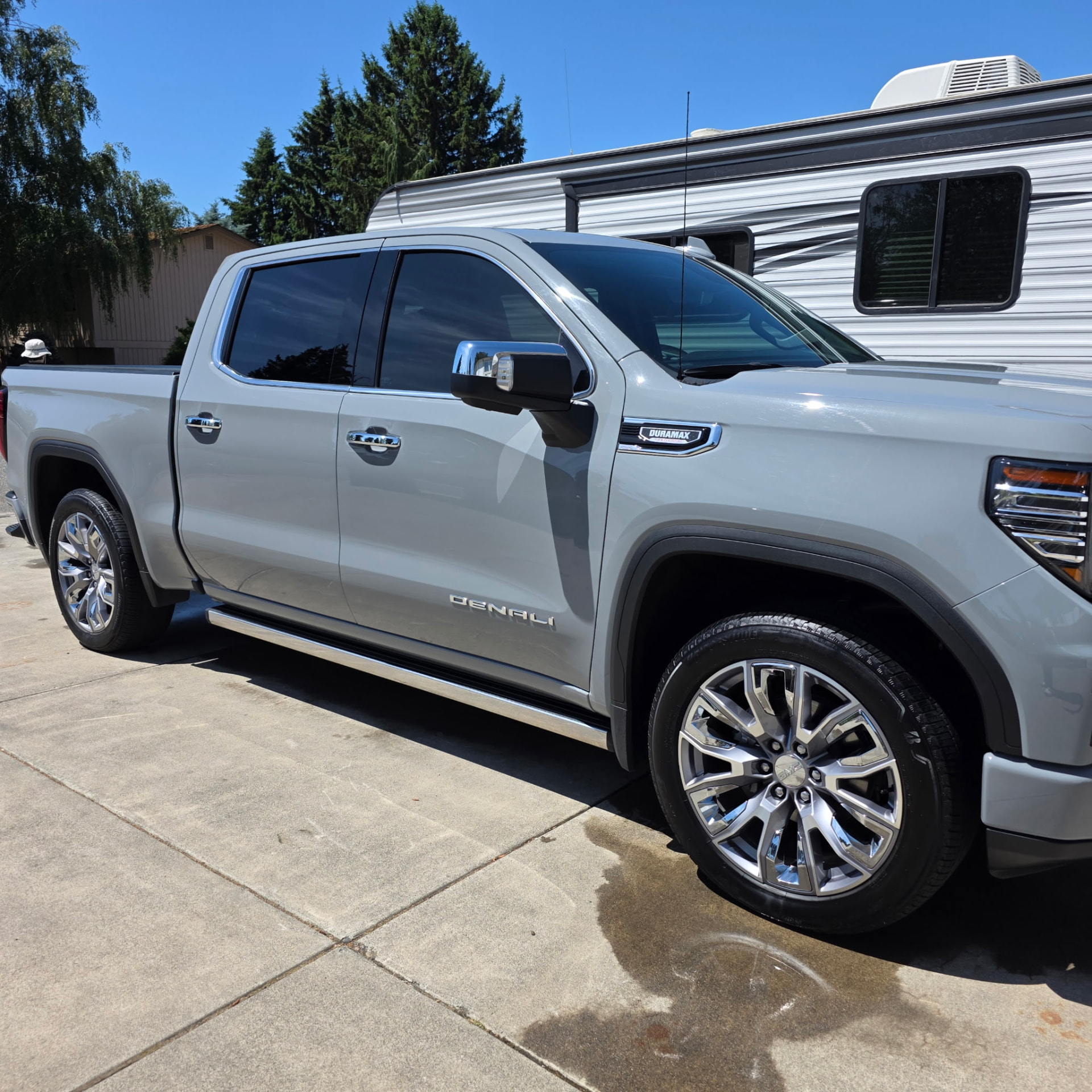 Light grey GMC Denali after ceramic coating